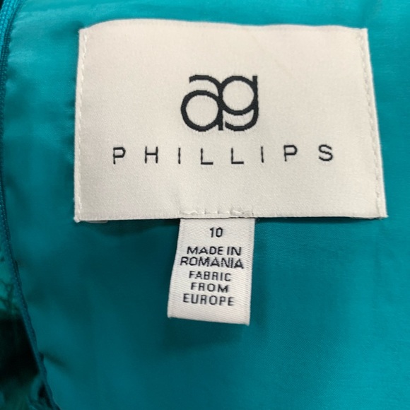 AG Phillips Teal Cocktail Dress - Picture 6 of 8